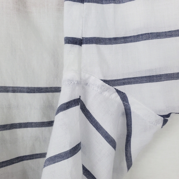 Navy-striped Pendleton button down, size P - Picture 5 of 7